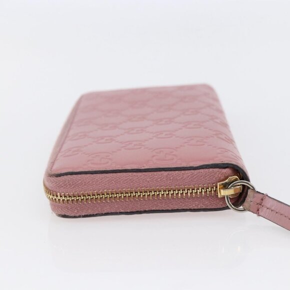 GUCCI GG Canvas Guccissima Long Wallet Leather Pink 410102 203887 Auth bs29790 - Picture 4 of 16